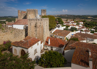 Castelo de Óbidos (Obidos Castle) and city view, Obidos, Portugal