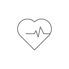 Cardiogram, heart icon. Element of medicine icon. Thin line icon