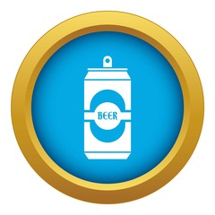 Aluminum can icon blue vector isolated on white background for any design