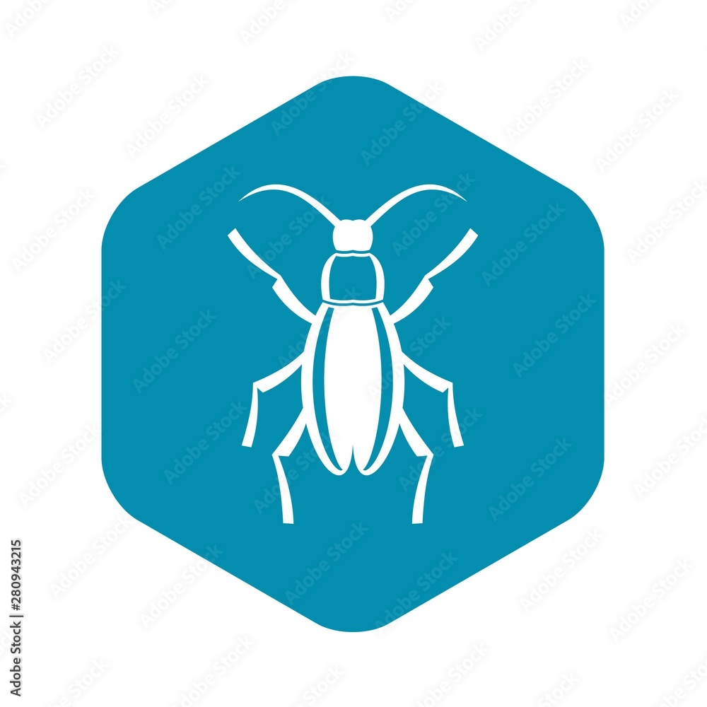 Poster beetle bug icon. simple illustration of beetle bug vector icon for web