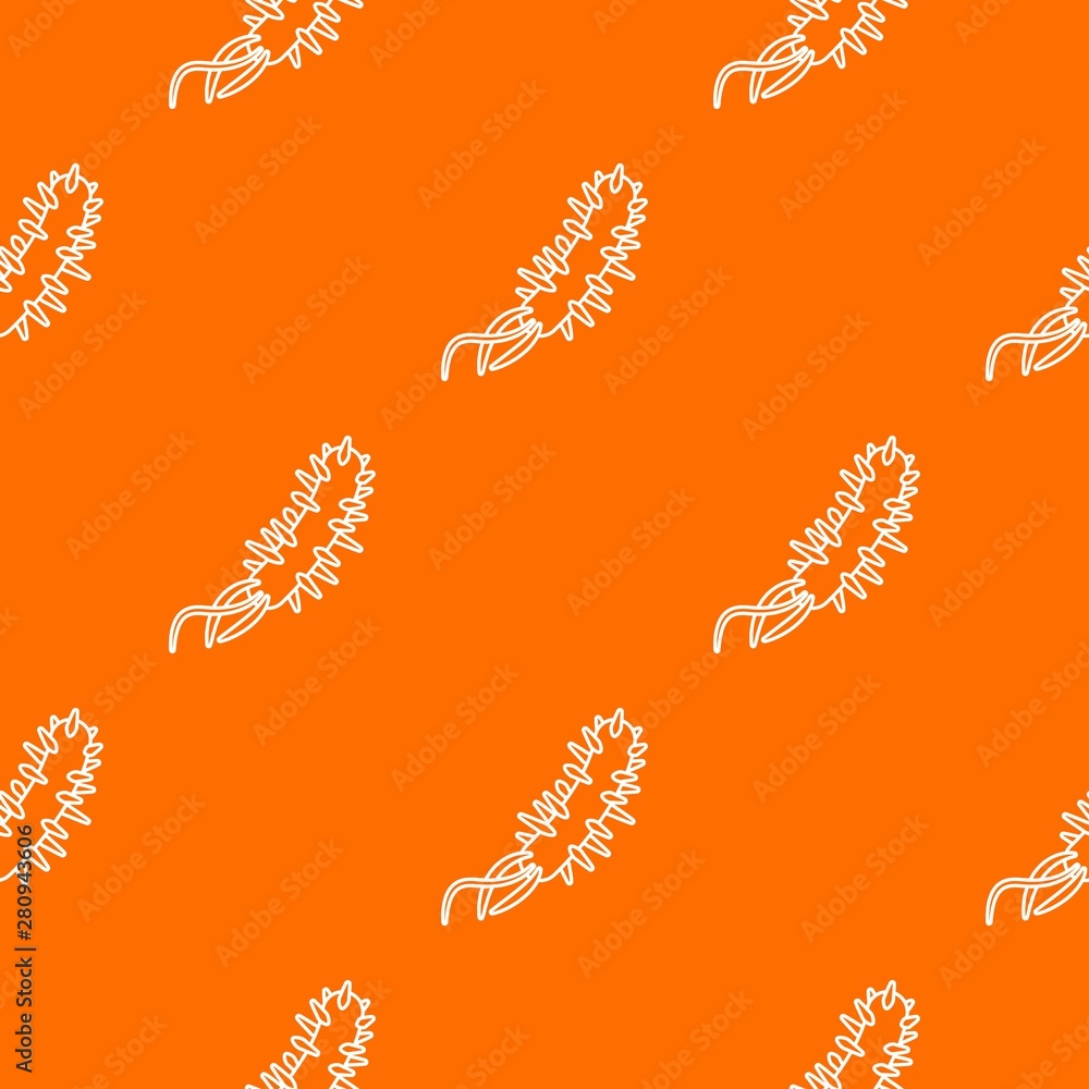 Poster e coli bacteria pattern vector orange for any web design best
