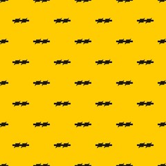 Barbed wire pattern seamless vector repeat geometric yellow for any design