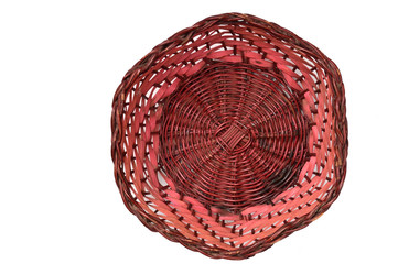 Fototapeta premium Straw vase on a white background