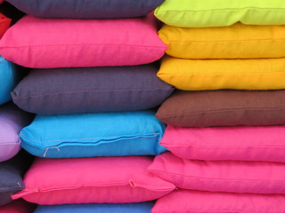 Beautiful cushions of different colors very good to sit