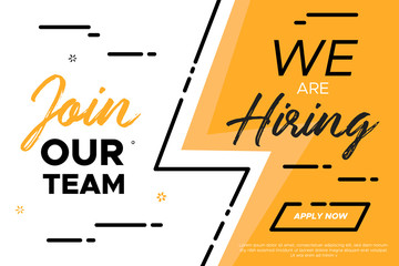 Join Our team banner design. Work poster. Vacancy background. Creative recruitment