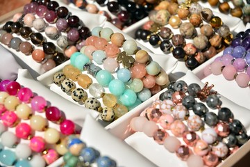 Women's colorful stone bracelets handmade