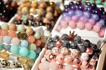 Women's colorful stone bracelets handmade