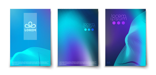 Futuristic glowing lines abstract backgrounds set