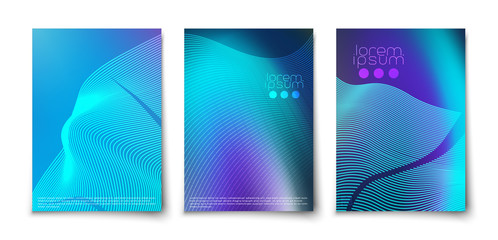 Futuristic glowing lines abstract backgrounds set