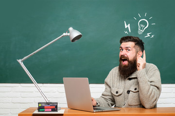 Student Studying Hard Exam. Young female student ready to write exam testing. Teachers day. Student...