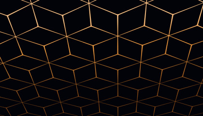 Ilustración abstracta de textura con forma geométricas simples. Fondo de entramado metálico de hexágonos y cubos. Diseño tridimensional para presentación y fondo