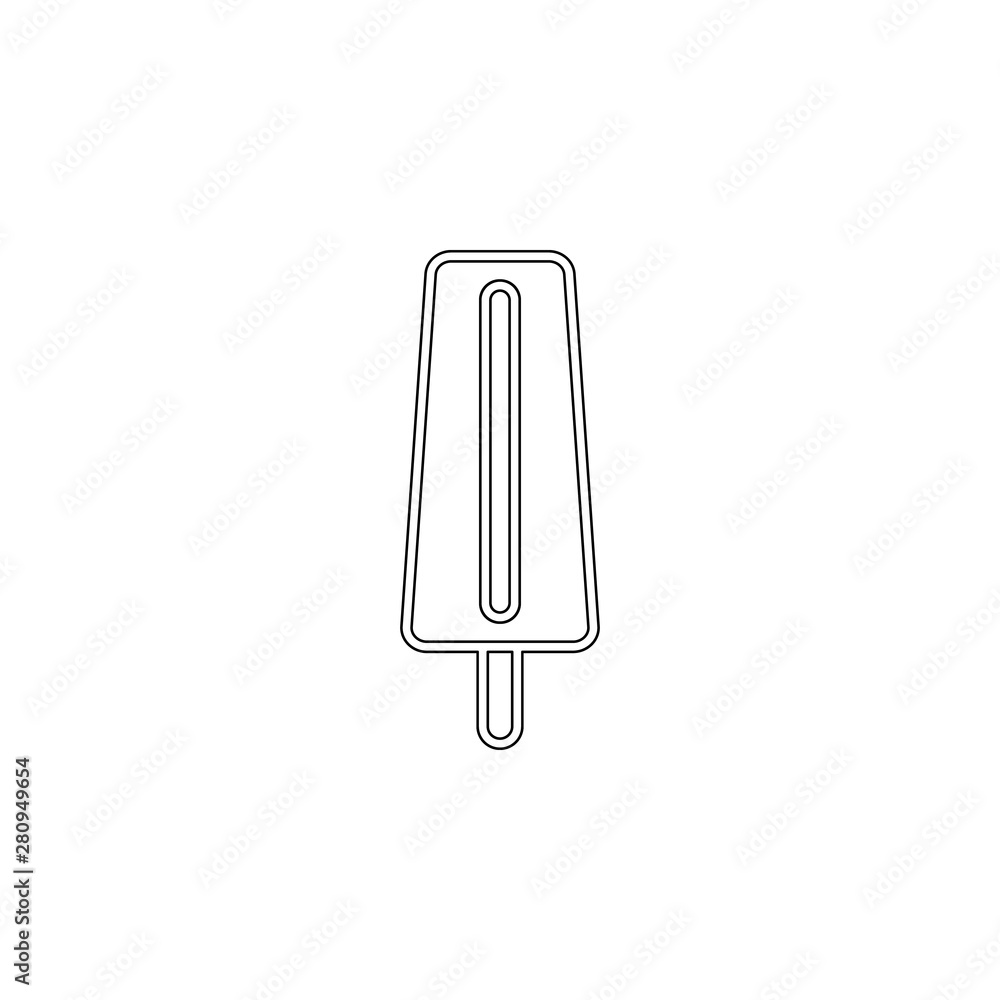 Poster ice cream on stick icon. element of ice cream for mobile concept and web apps icon. outline, thin li