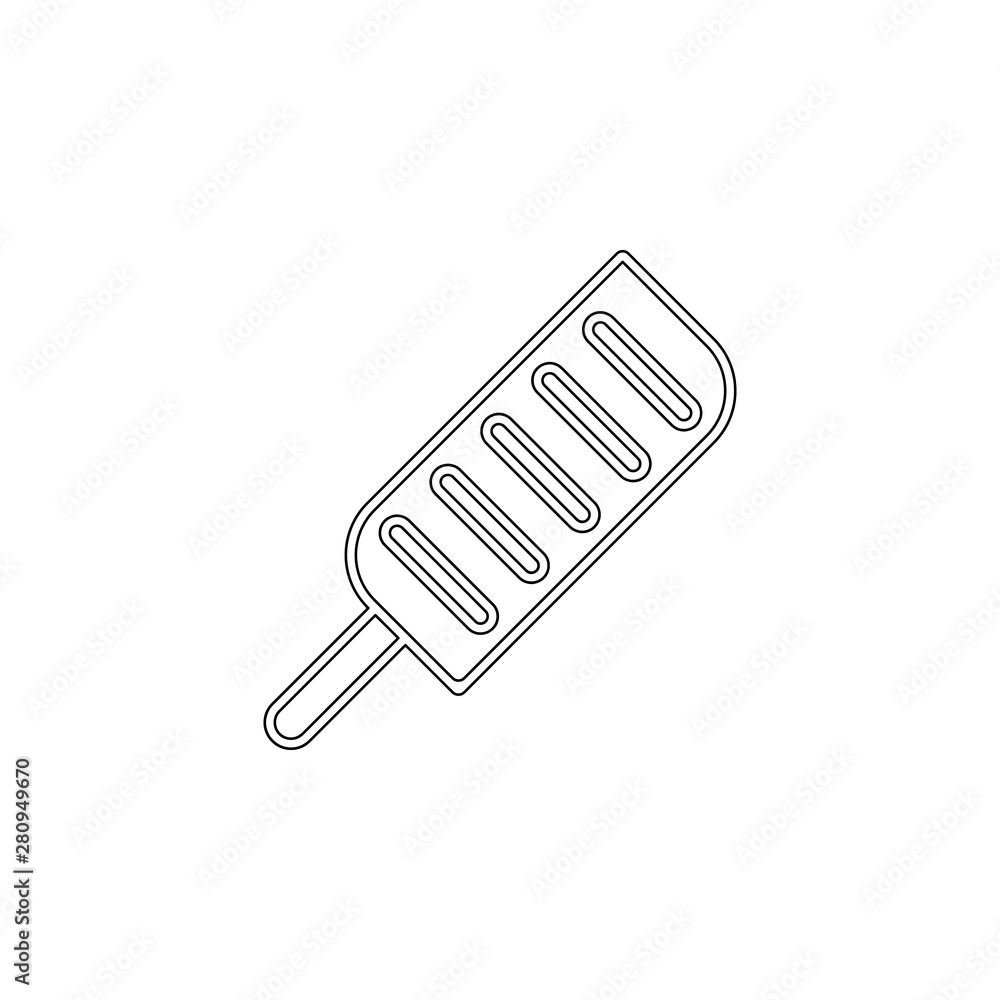 Poster ice cream on stick icon. element of ice cream for mobile concept and web apps icon. outline, thin li