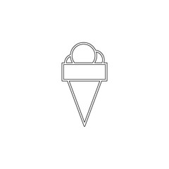 ice cream in horn icon. Element of ice cream for mobile concept and web apps icon. Outline, thin line icon for website design and development, app development