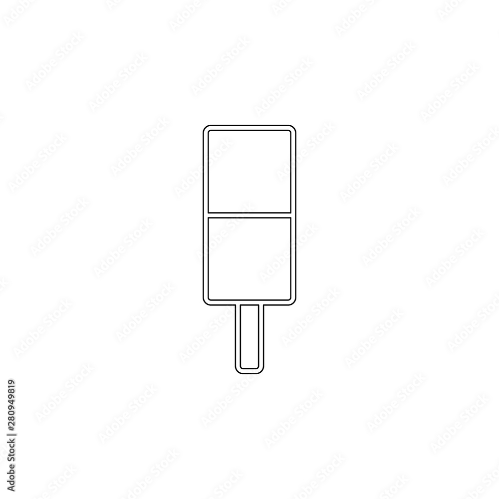 Poster ice cream on stick icon. element of ice cream for mobile concept and web apps icon. outline, thin li