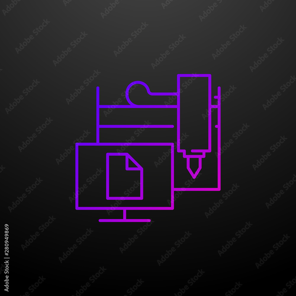 Poster hardware nolan icon. elements of laser set. simple icon for websites, web design, mobile app, info g
