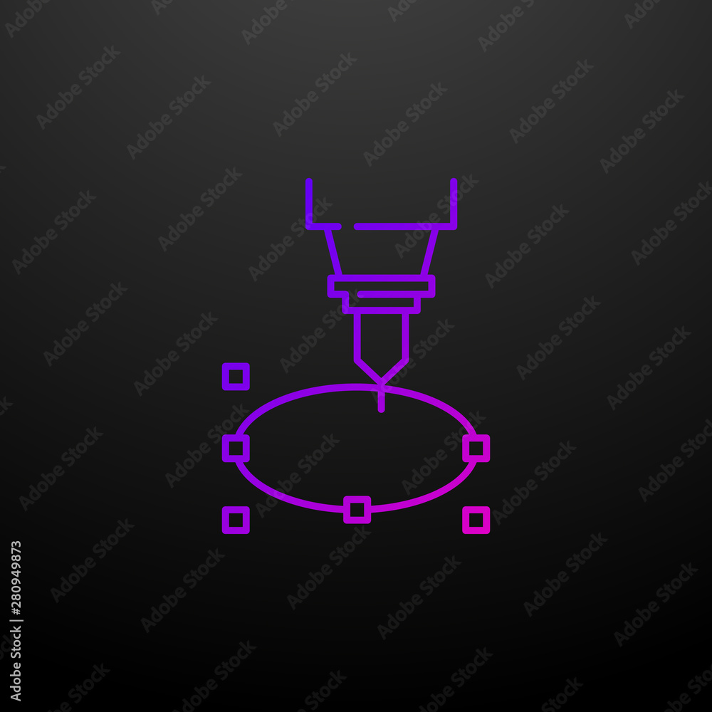 Poster artificial nolan icon. elements of laser set. simple icon for websites, web design, mobile app, info