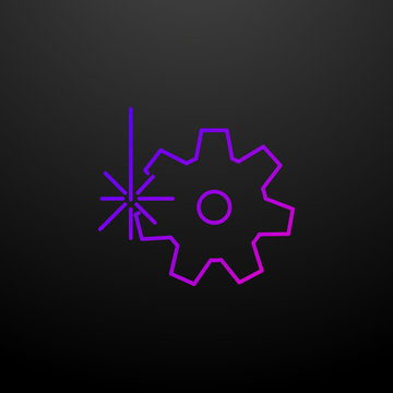 Cogwheel nolan icon. Elements of laser set. Simple icon for websites, web design, mobile app, info graphics