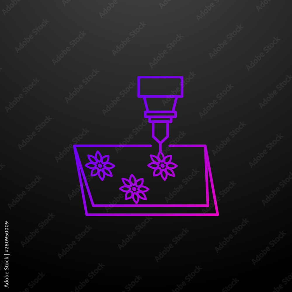 Poster laser cutting nolan icon. elements of laser set. simple icon for websites, web design, mobile app, i