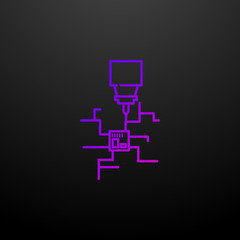 Microchip nolan icon. Elements of laser set. Simple icon for websites, web design, mobile app, info graphics