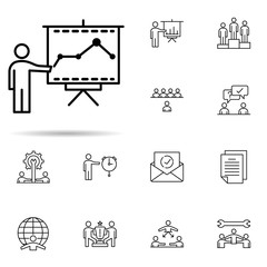 Chart, presentation icon. Universal set of professional seo for website design and development, app development