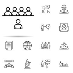 Contact, discussion icon. Universal set of professional seo for website design and development, app development