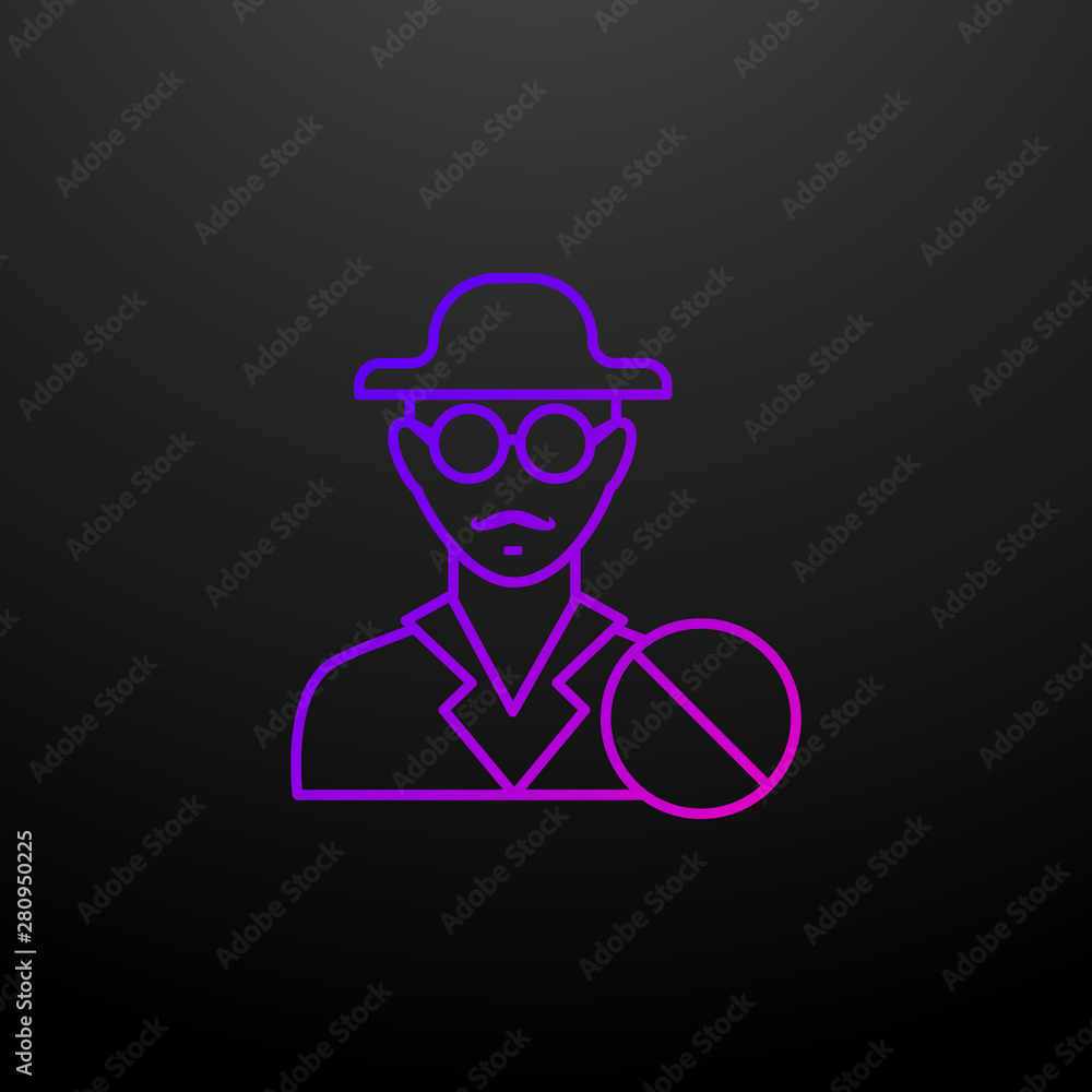 Poster anti theft outline nolan icon. elements of security set. simple icon for websites, web design, mobil