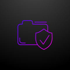 Folder protection outline nolan icon. Elements of security set. Simple icon for websites, web design, mobile app, info graphics