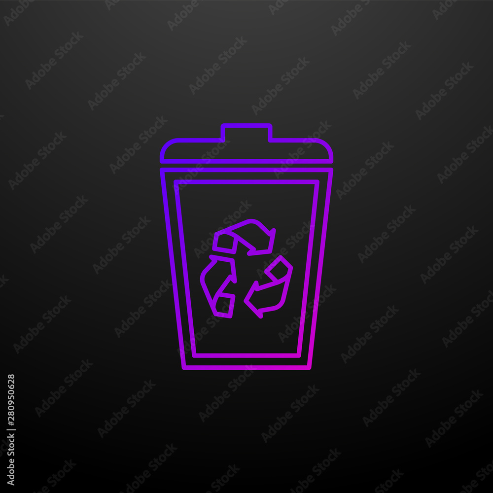 Poster recycle bin outline nolan icon. elements of security set. simple icon for websites, web design, mobi