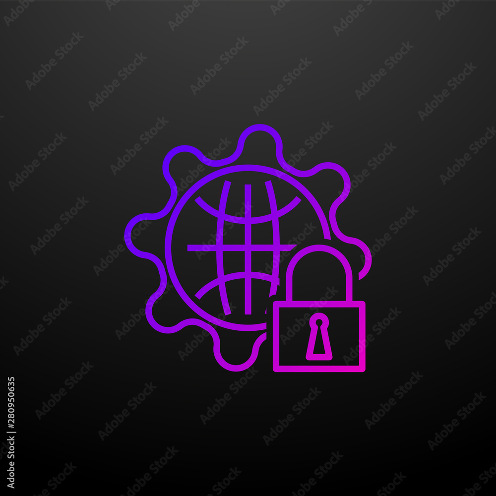 Poster internet settings protection outline nolan icon. elements of security set. simple icon for websites,