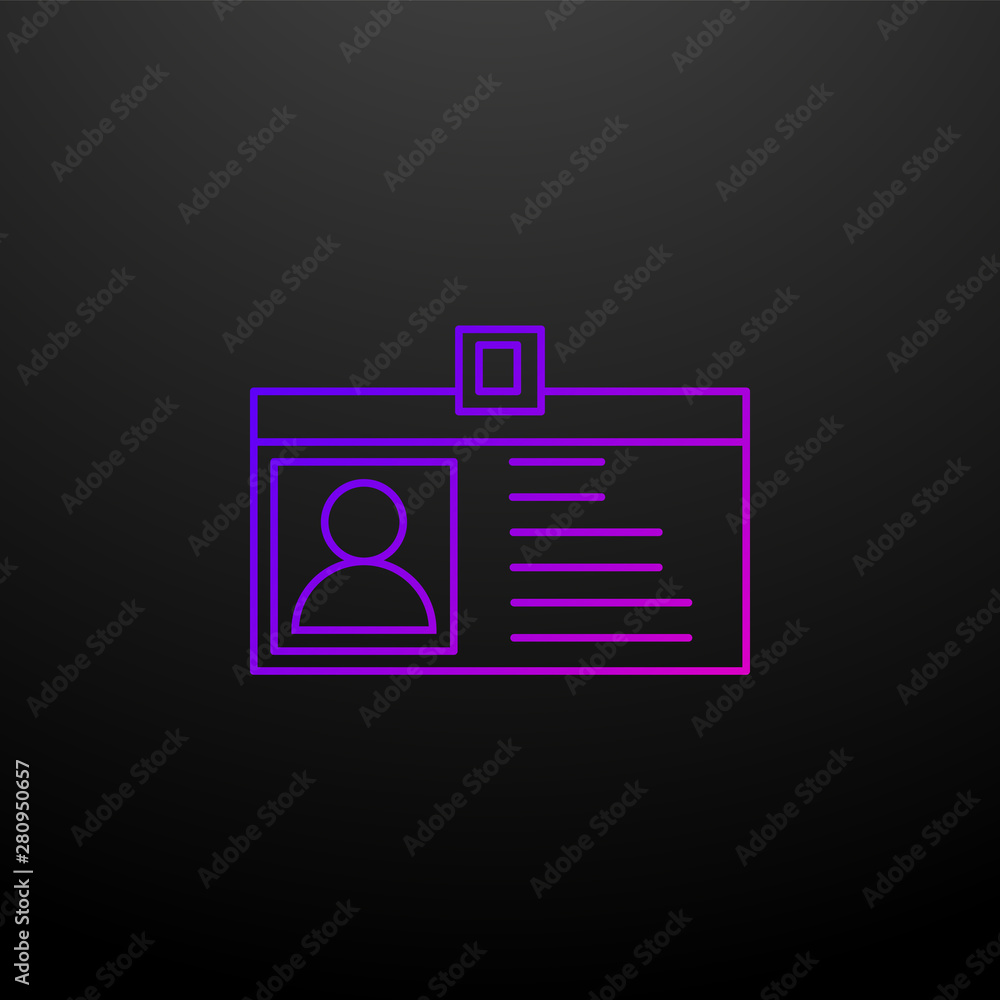 Poster personal id card outline nolan icon. elements of security set. simple icon for websites, web design,