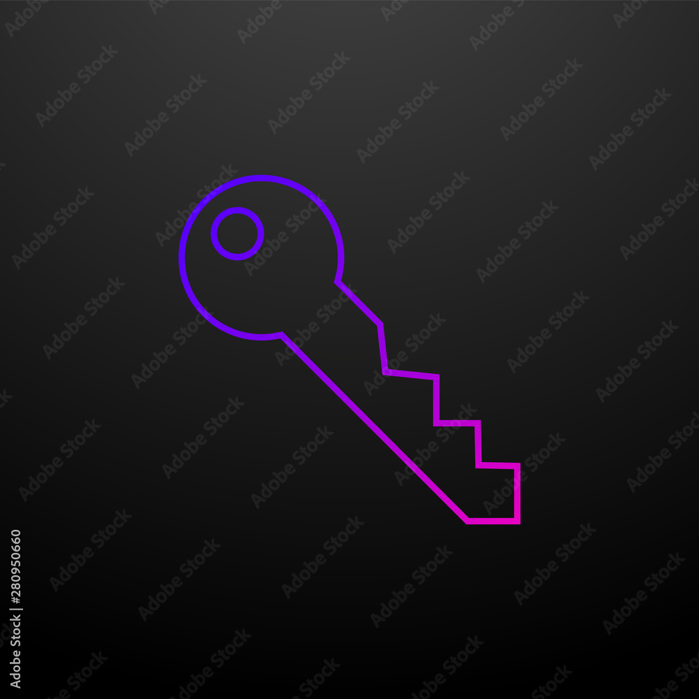Poster key outline nolan icon. elements of security set. simple icon for websites, web design, mobile app, 