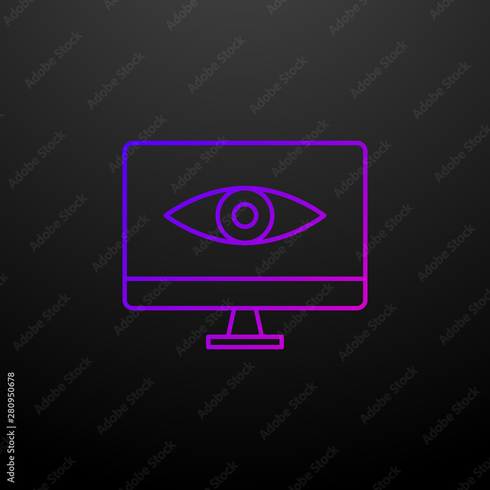 Poster online privacy outline nolan icon. elements of security set. simple icon for websites, web design, m