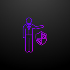 Business protection outline nolan icon. Elements of security set. Simple icon for websites, web design, mobile app, info graphics