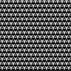 Seamless inverse black and white vintage ornate rhombic textile pattern vector