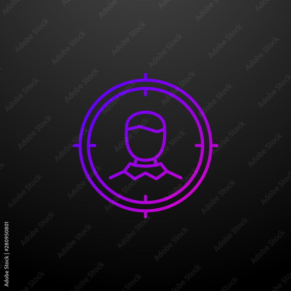 Poster target audience line nolan icon. elements of seo & web optimization set. simple icon for websites, w