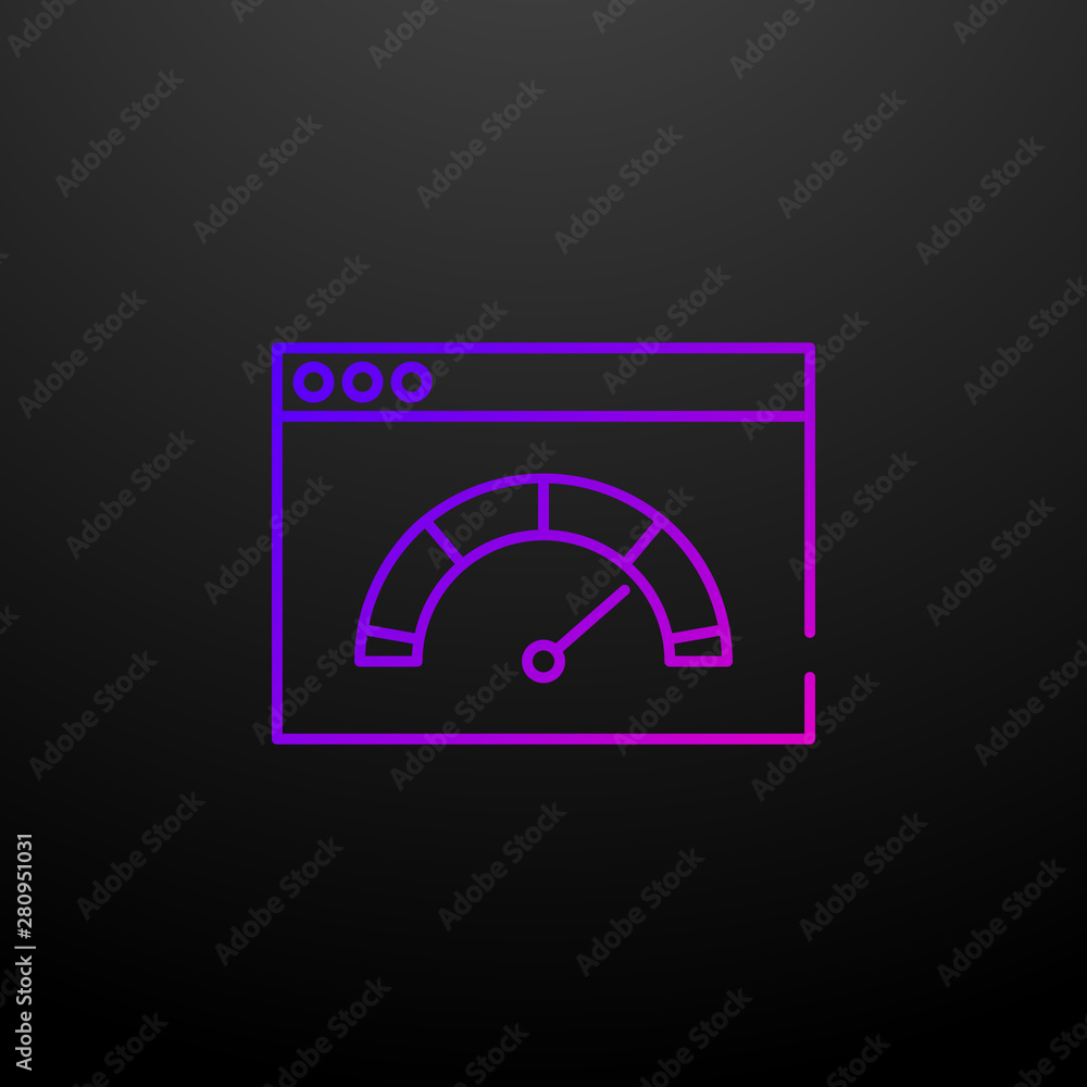 Aufkleber website speed nolan icon. elements of seo and online marketing set. simple icon for websites, web de