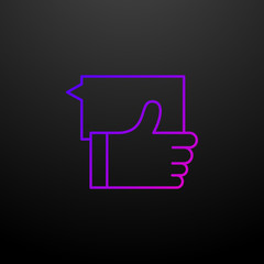 Like comment nolan icon. Elements of seo and online marketing set. Simple icon for websites, web design, mobile app, info graphics