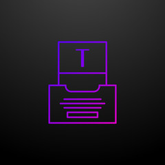 Print text nolan icon. Elements of seo and online marketing set. Simple icon for websites, web design, mobile app, info graphics