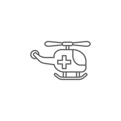 Helicopter, transportation, medicine icon. Element of medicine icon. Thin line i