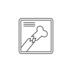 X-ray, skeleton icon. Element of medicine icon. Thin line icon