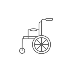 Fototapeta na wymiar Wheelchair, disabled person icon. Element of medicine icon. Thin line icon