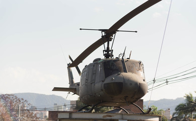 Fototapeta na wymiar The former retired helicopter 05