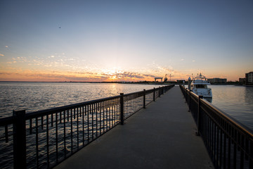 Enjoying the amazing sunset in downtown Pensacola, FL