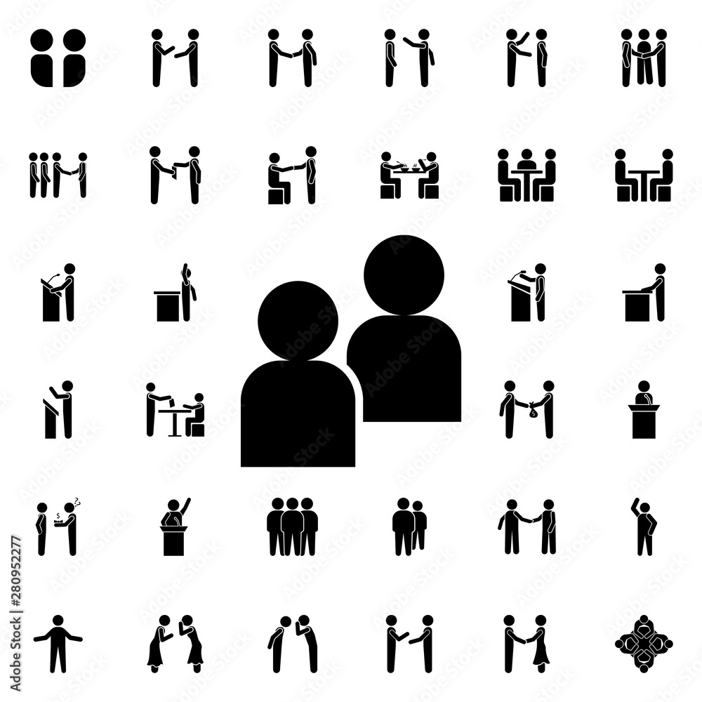 Poster staff icon. universal set of conversation for website design and development, app development