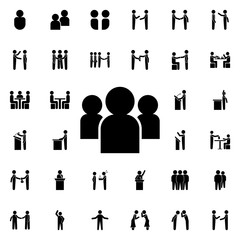 Society icon. Universal set of conversation for website design and development, app development