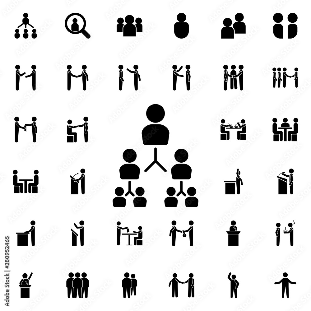 Poster communication of people icon. universal set of conversation for website design and development, app 