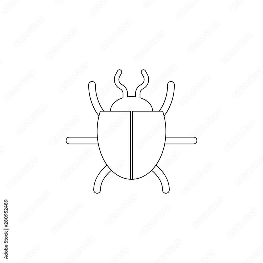 Poster beetle icon. element of virus antivirus for mobile concept and web apps icon. outline, thin line ico
