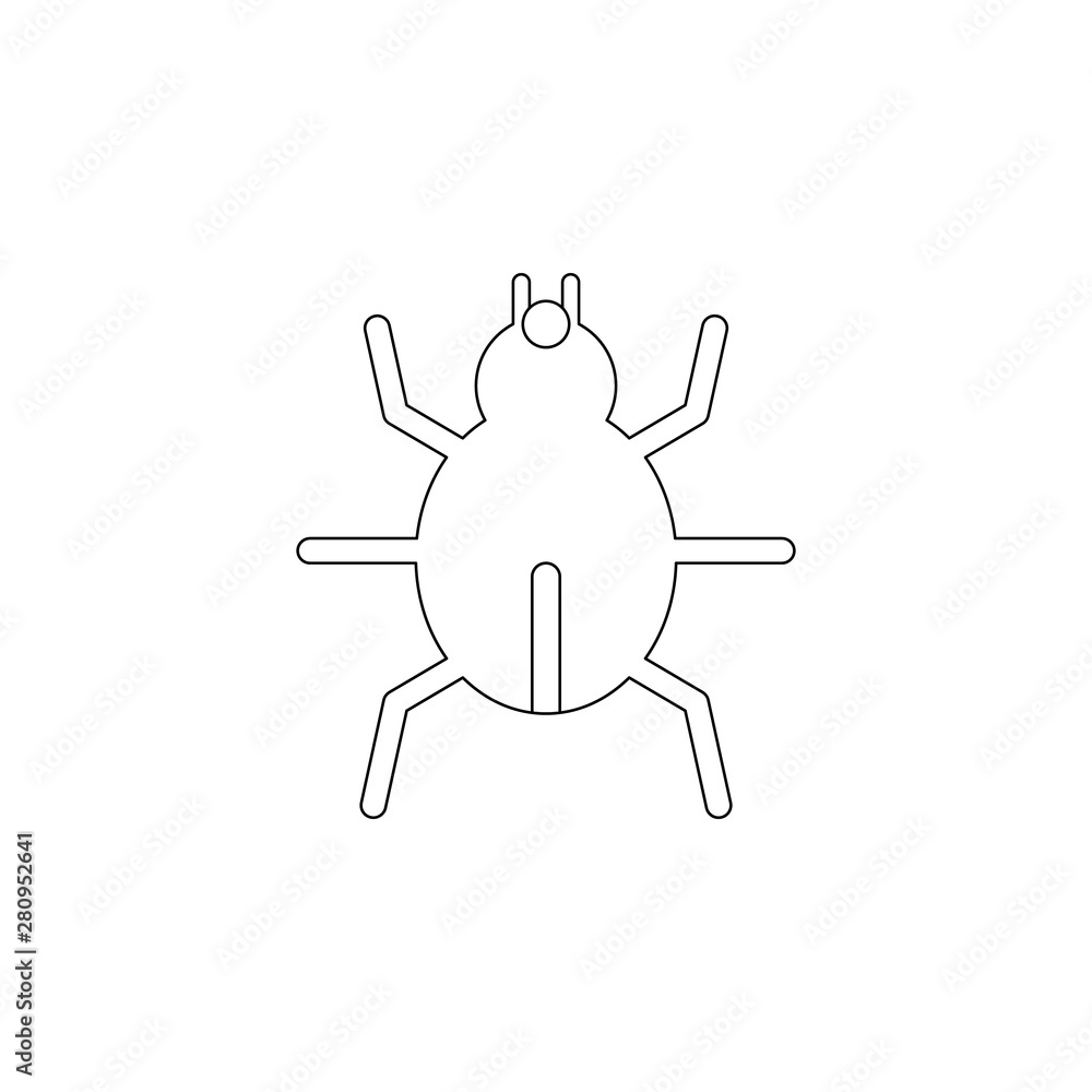 Poster beetle icon. element of virus antivirus for mobile concept and web apps icon. outline, thin line ico
