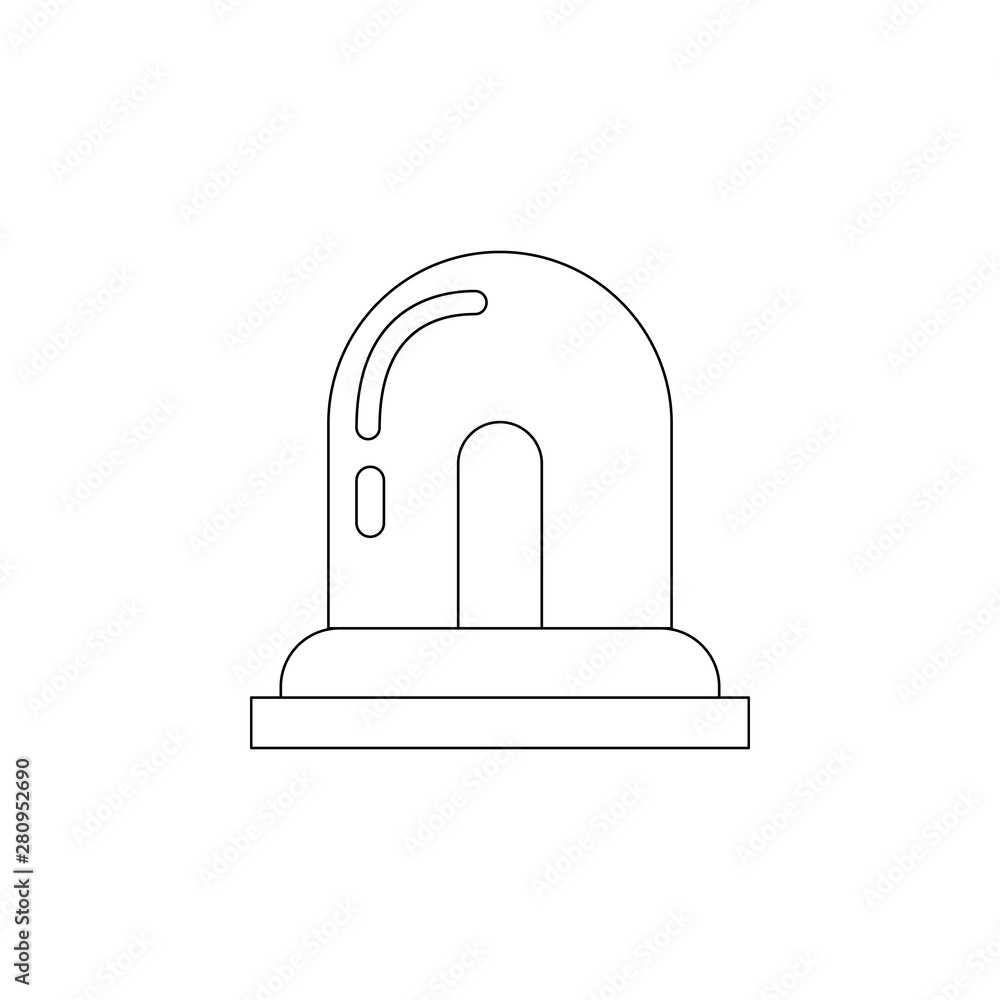 Poster siren icon. element of virus antivirus for mobile concept and web apps icon. outline, thin line icon